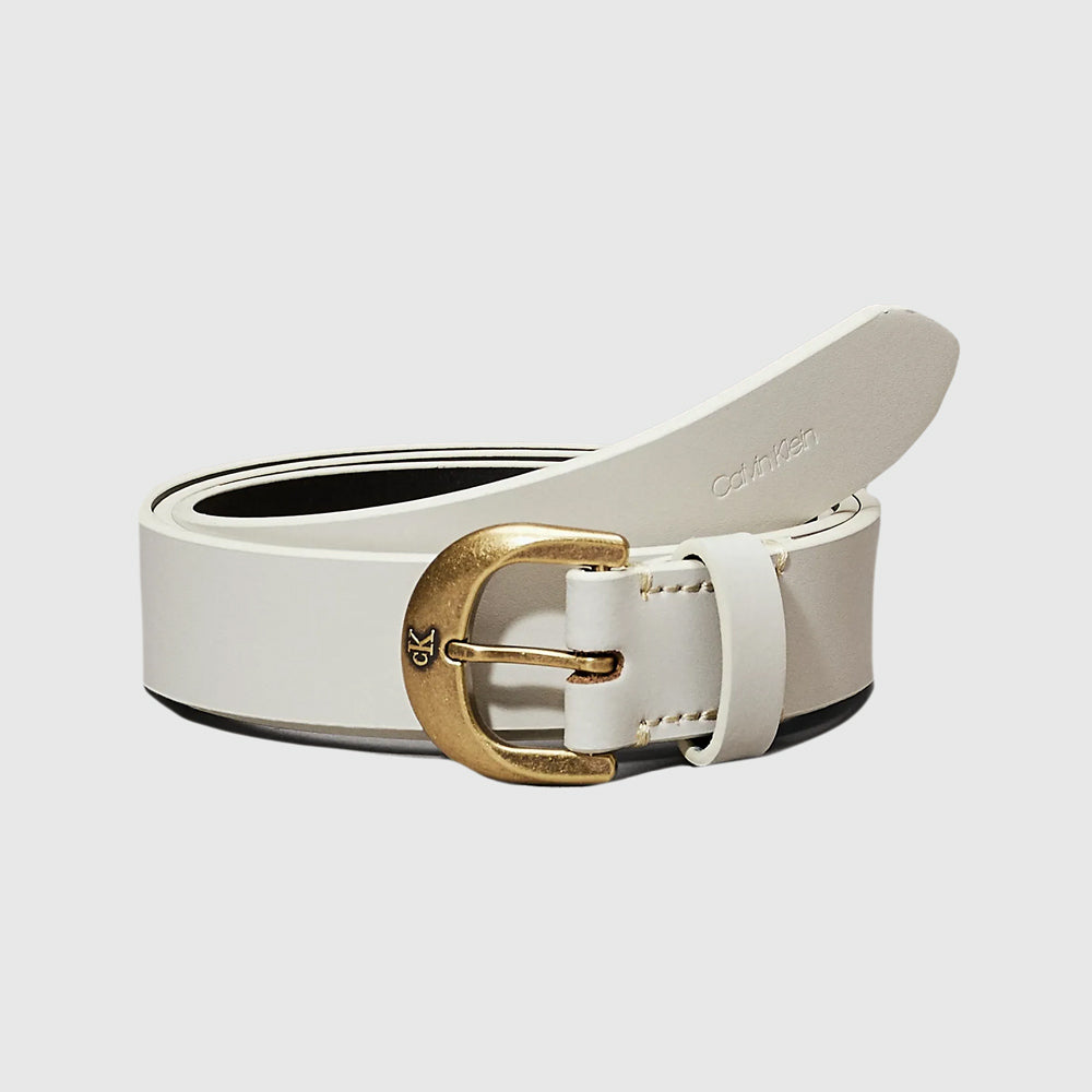 Calvin Klein Casual Pin Buckle 25Mm - White |ThirdBaseUrban