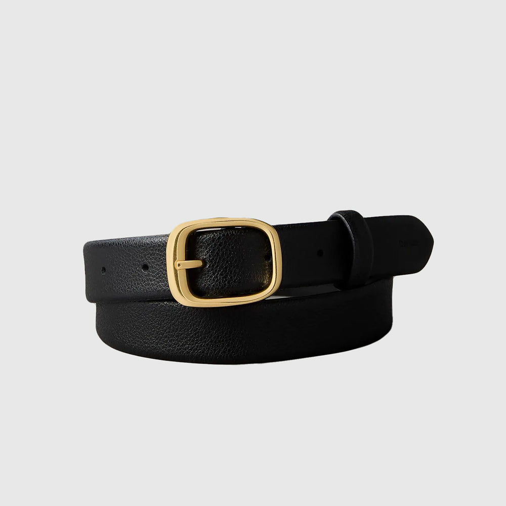 Calvin Klein Chuncky Bukle Caviar Strap 30Mm - Black |ThirdBaseUrban