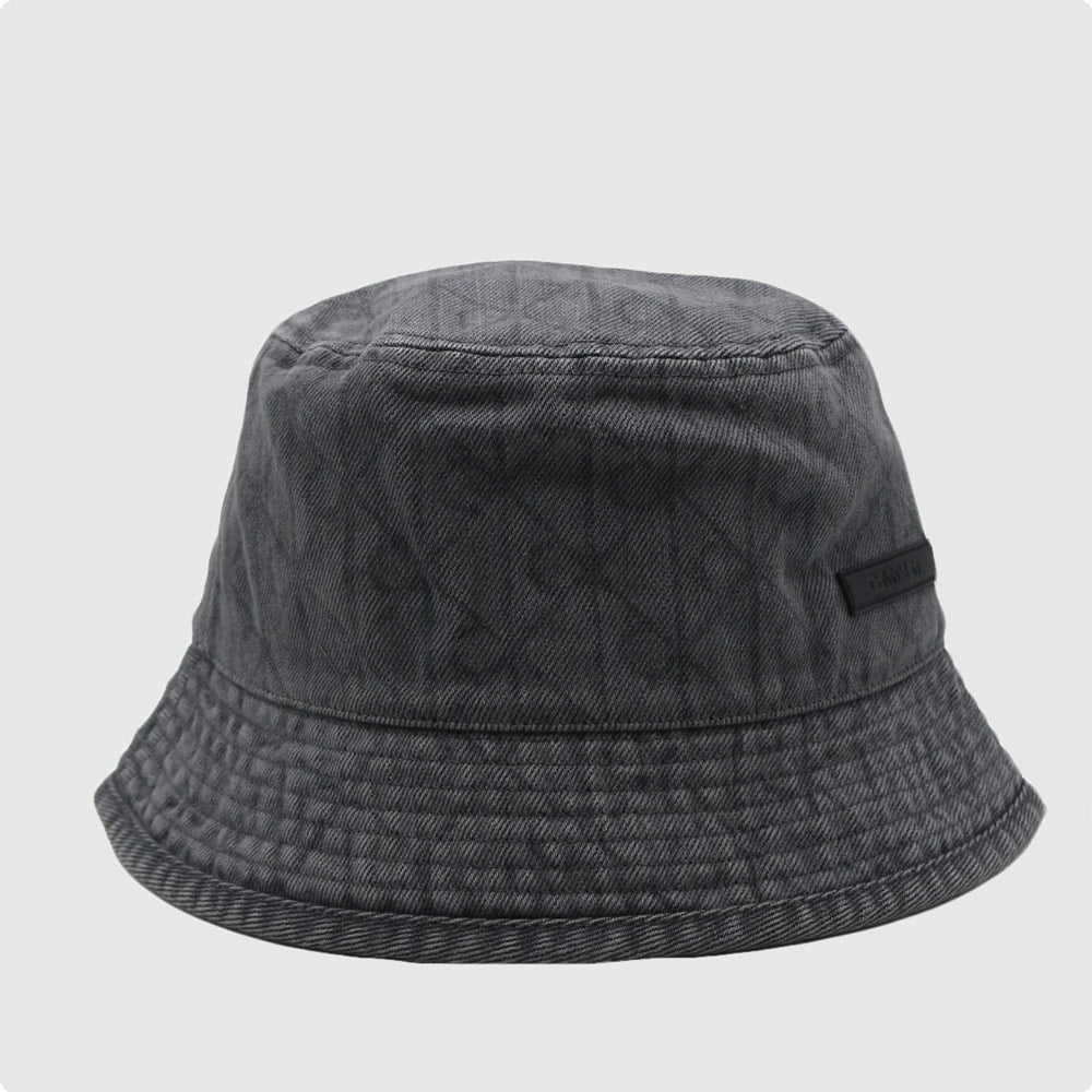 Denim Emblem Burnout Bucket - Grey