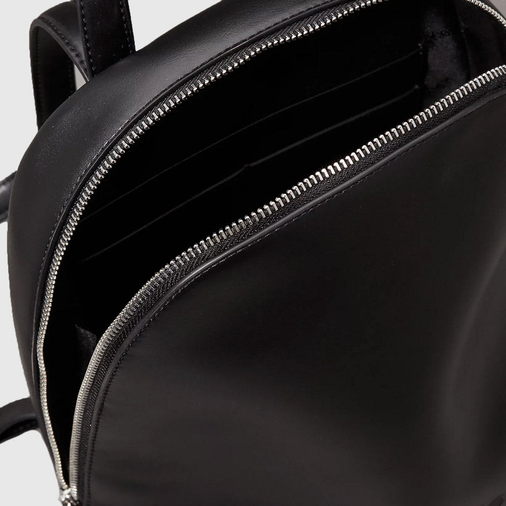 Embossed Round Backpack - Black