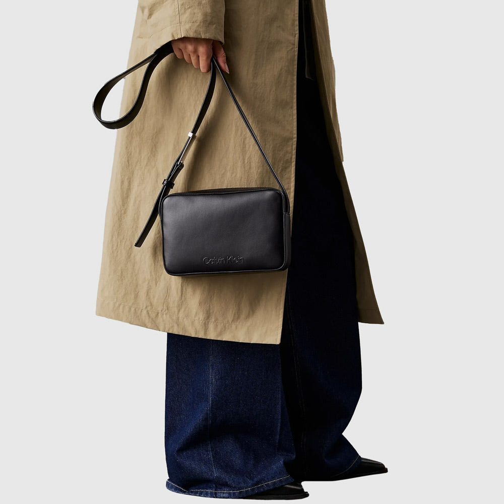 Embossed Camera Bag - Black