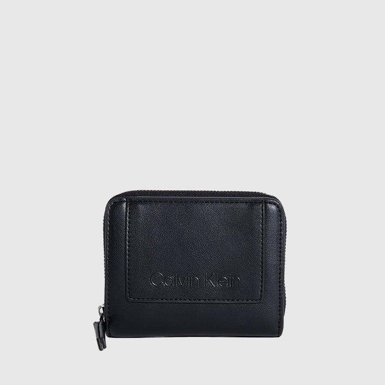 Embossed Logo Wallet - Black