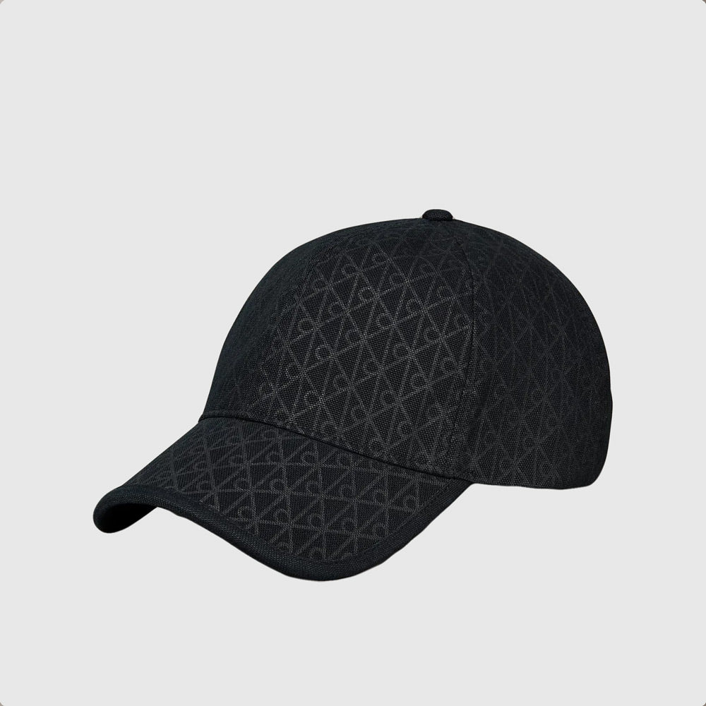 Emblem Leather Patch Cap - Black