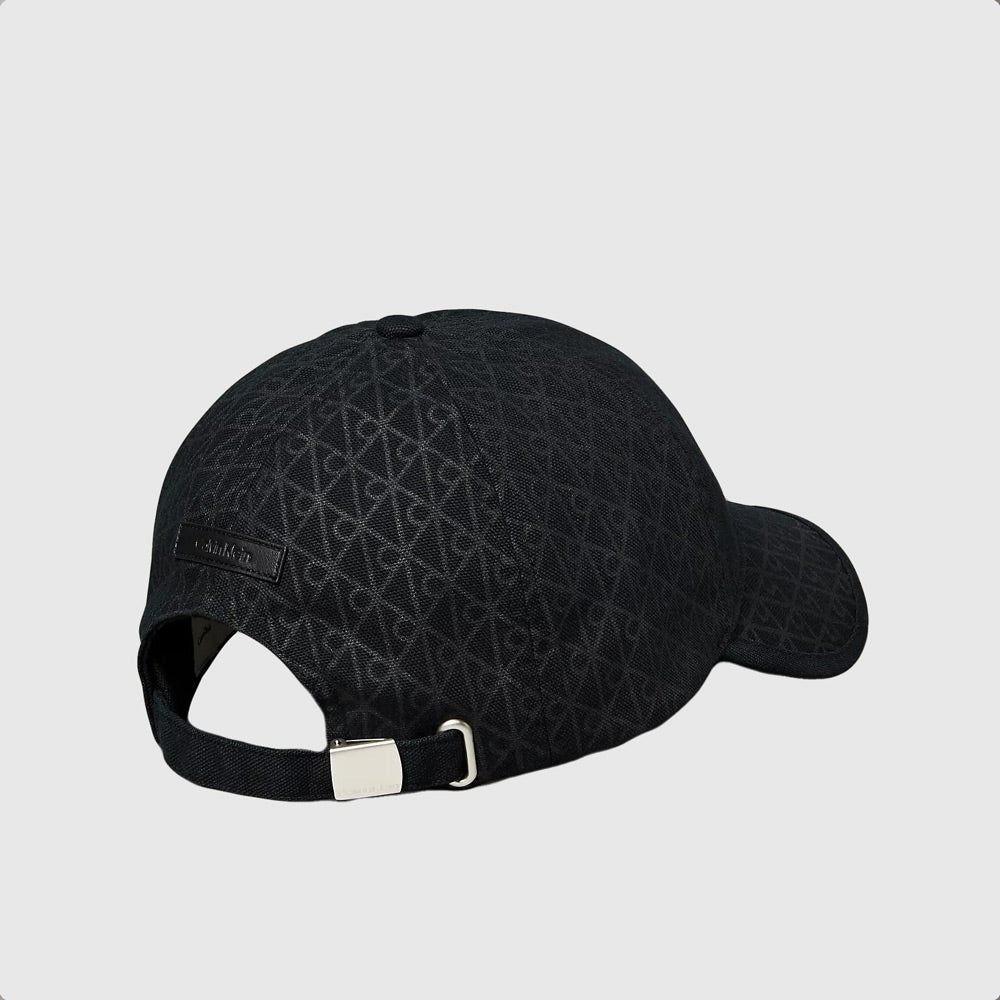 Emblem Leather Patch Cap - Black