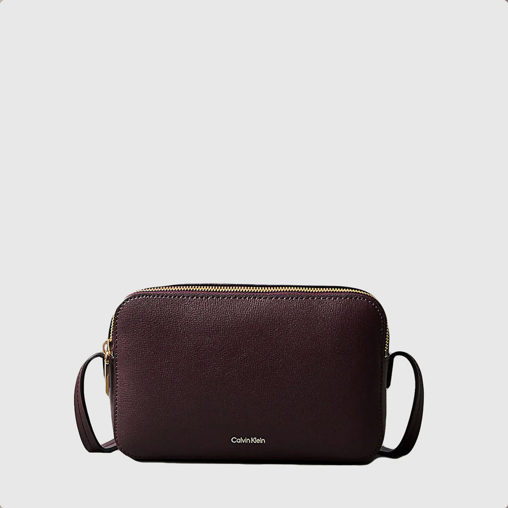 Calvin Klein Foil Camera Bag - Burgundy |ThirdBaseUrban