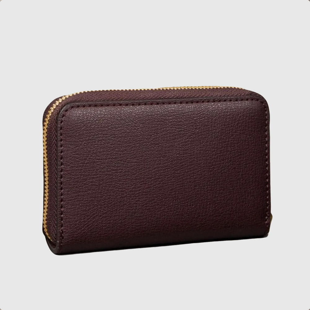 Foil Zip Wallet - Burgundy