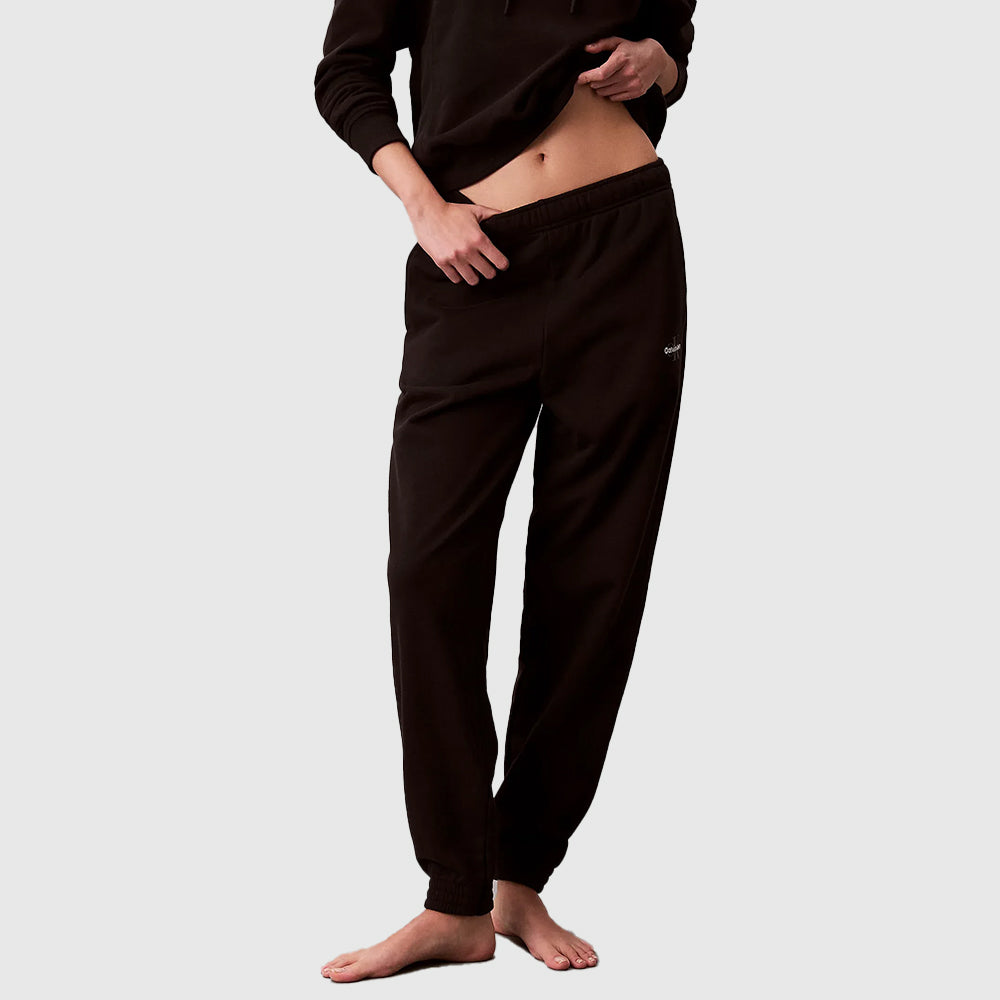 Cotton Blend Lounge Joggers - Black