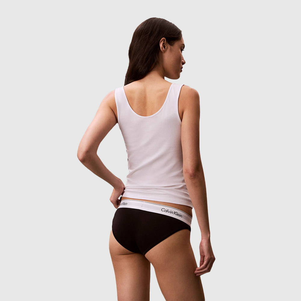 Cotton Stretch Tank Top - White