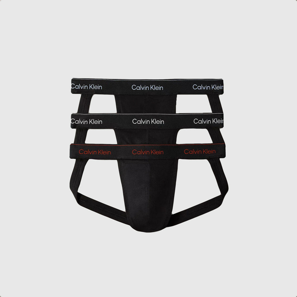 Calvin Klein 3 pack Jock Strap - Black Multi |ThirdBaseUrban