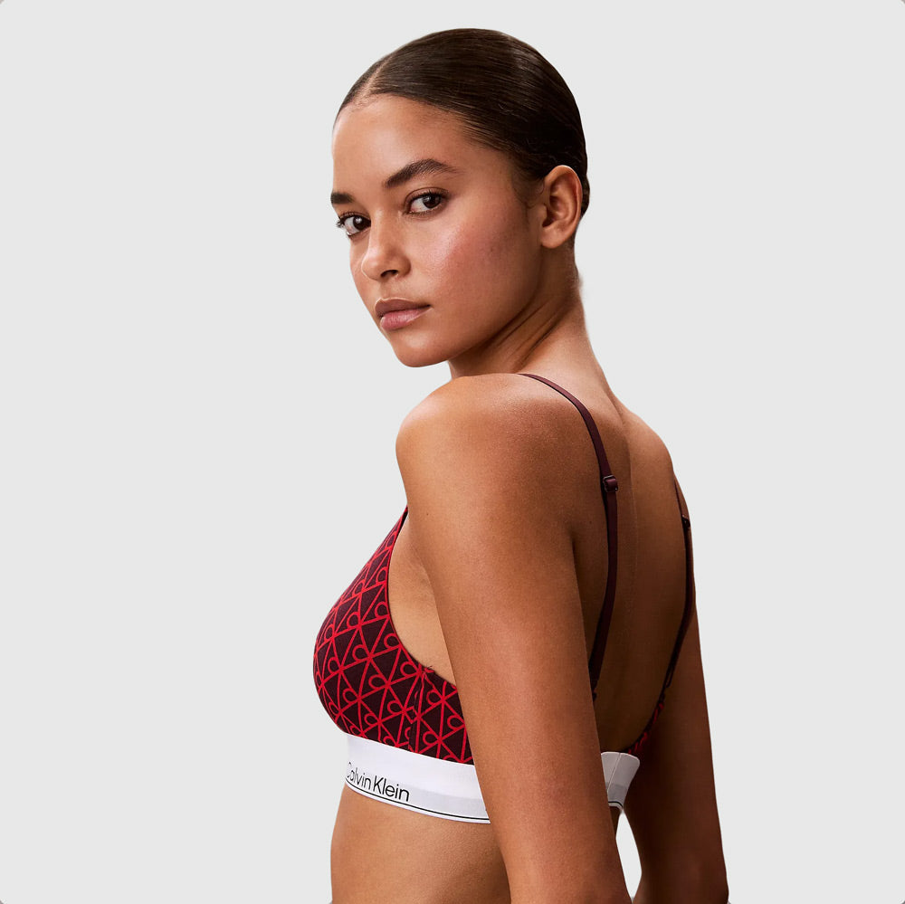 Lightly Lined Triangle Bra - Berry