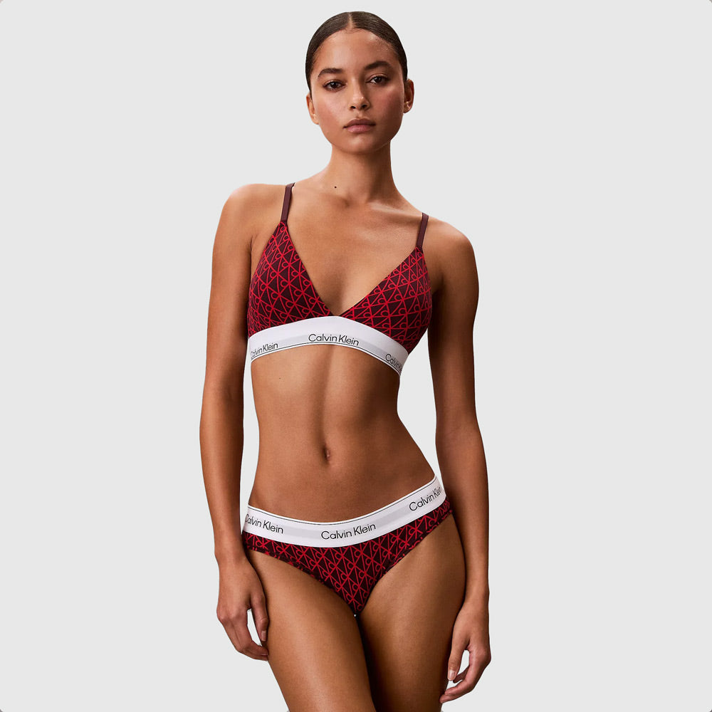 Calvin Klein Lightly Lined Triangle Bra - Berry |ThirdBaseUrban