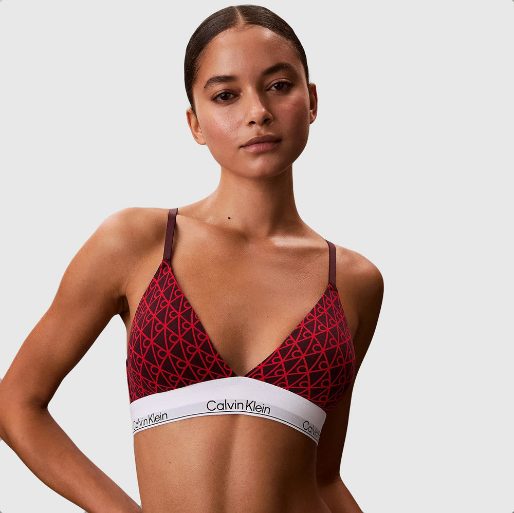 Lightly Lined Triangle Bra - Berry