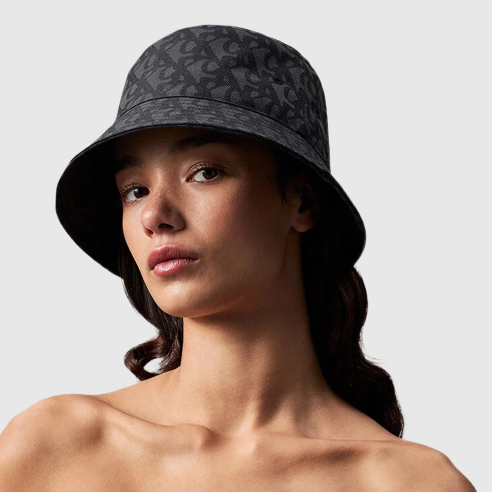 Calvin Klein Jacquard Bucket Hat - Black |ThirdBaseUrban