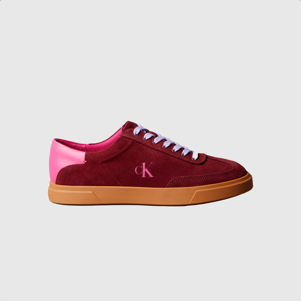Calvin Klein Suede Pro Sneaker - Maroon Multi |ThirdBaseUrban