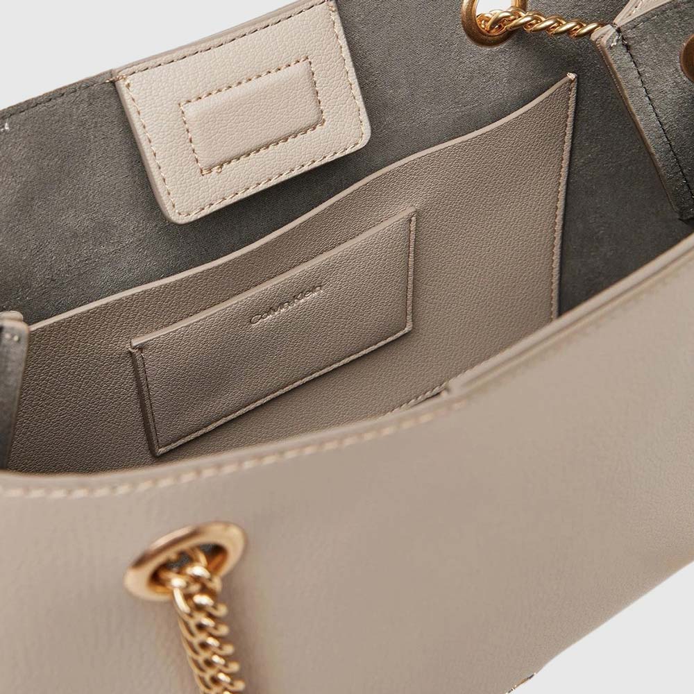 Minimal Shoulder Bag - Beige