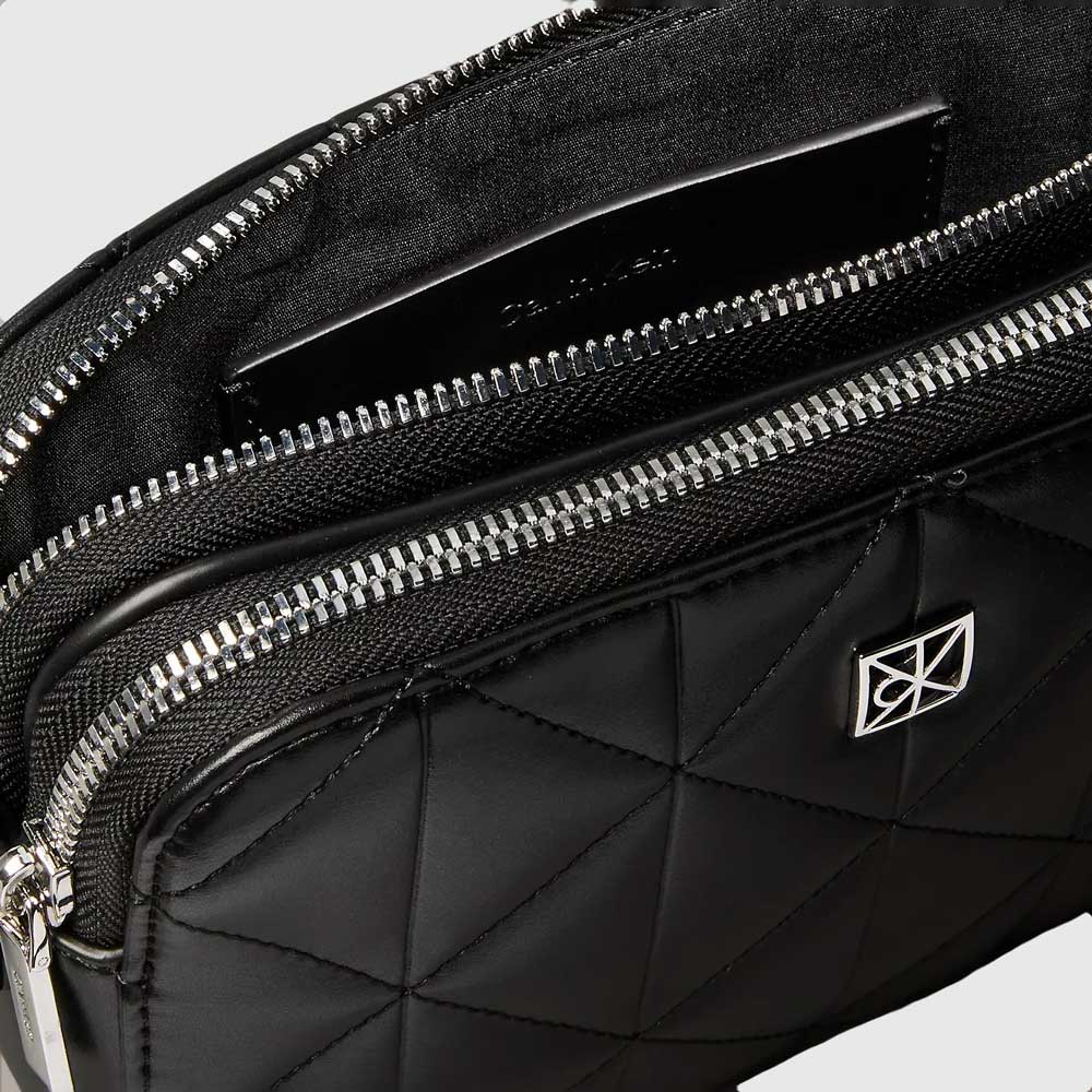 Quilted Camera Bag - Black