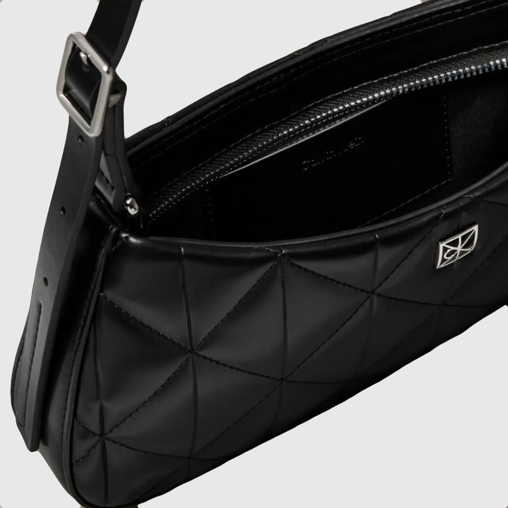Quilted Shoulder Bag - Black