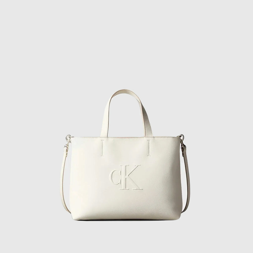 Calvin Klein Sculpted Mini Tote - White |ThirdBaseUrban