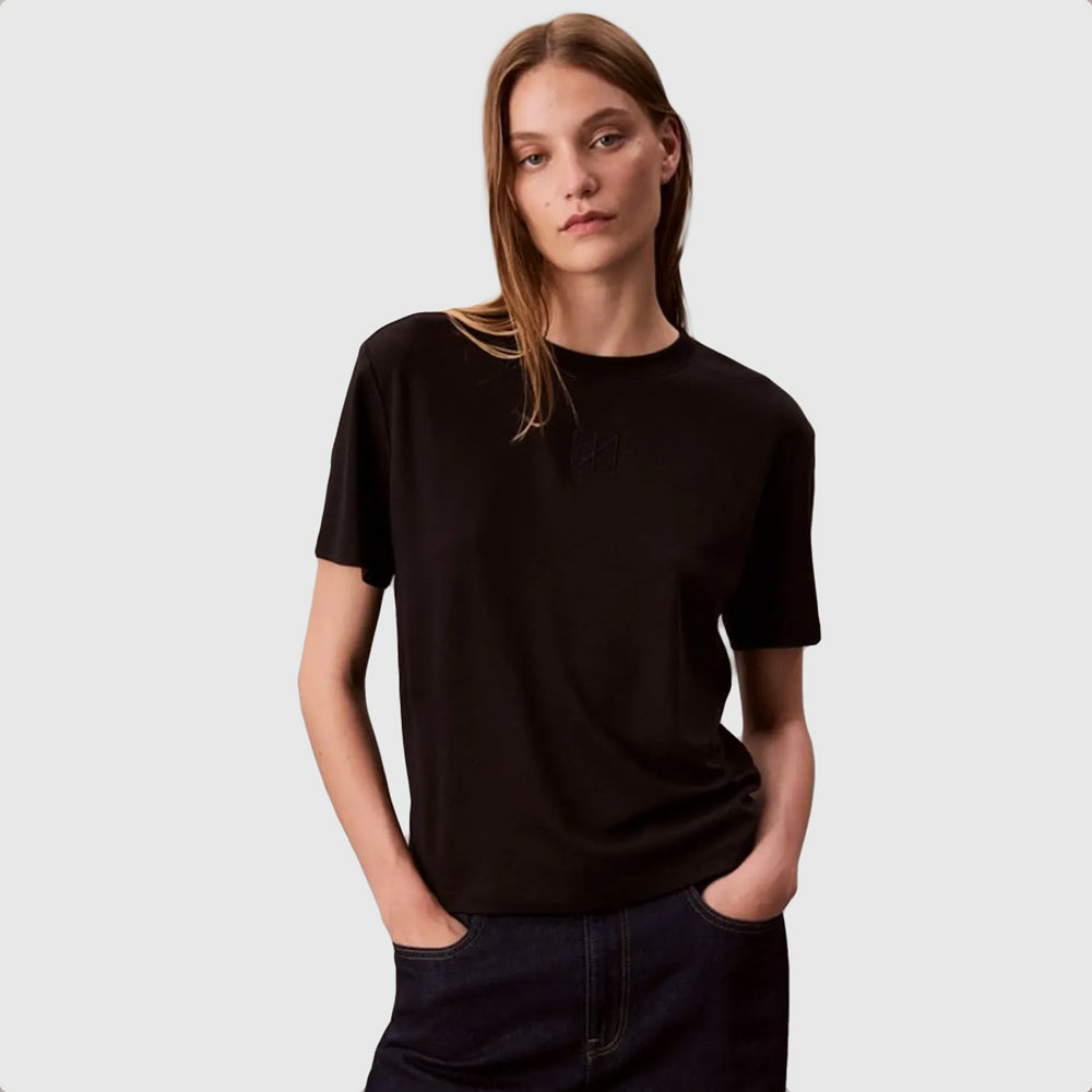 Calvin Klein Emblem Logo T-Shirt - Black |ThirdBaseUrban