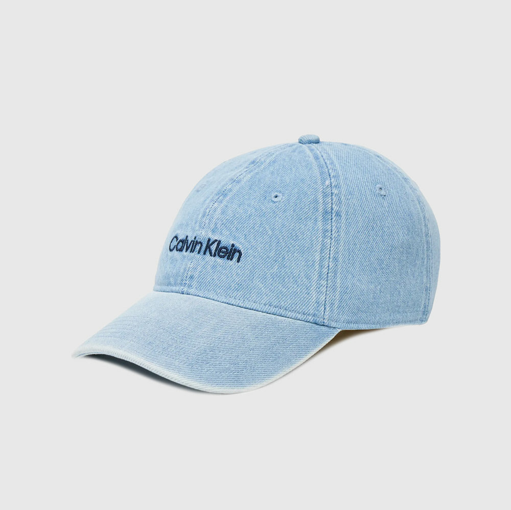 Embroidered Denim Cap - Blue