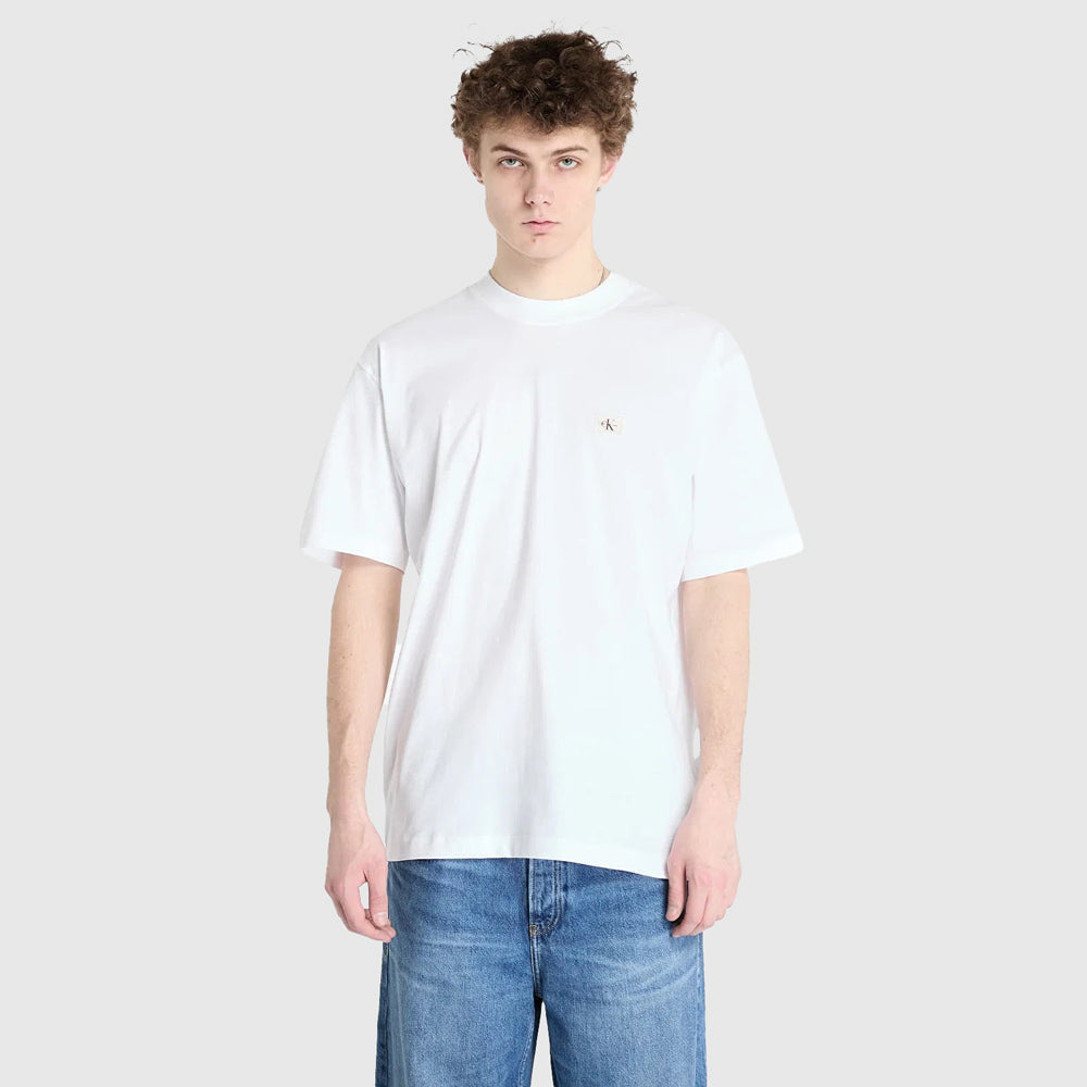 Calvin Klein Woven Label Relaxed T-Shirt - White |ThirdBaseUrban