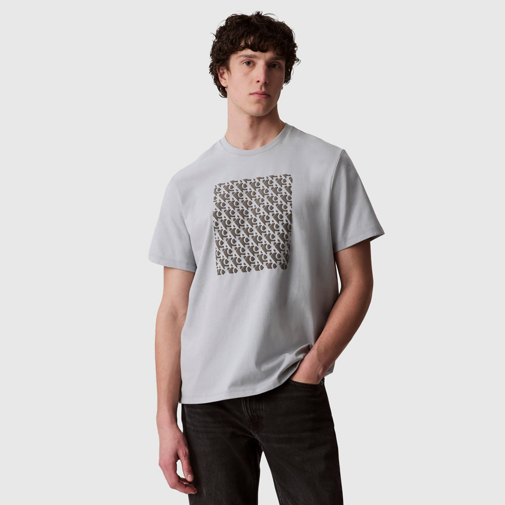 Calvin Klein Puff Graphic T-Shirt - Light Grey |ThirdBaseUrban