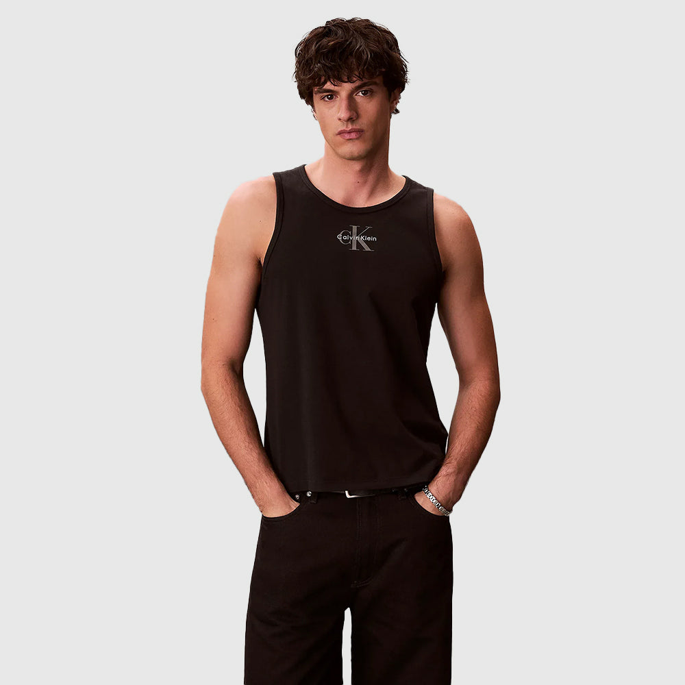 Monogram Logo Tank Top - Black