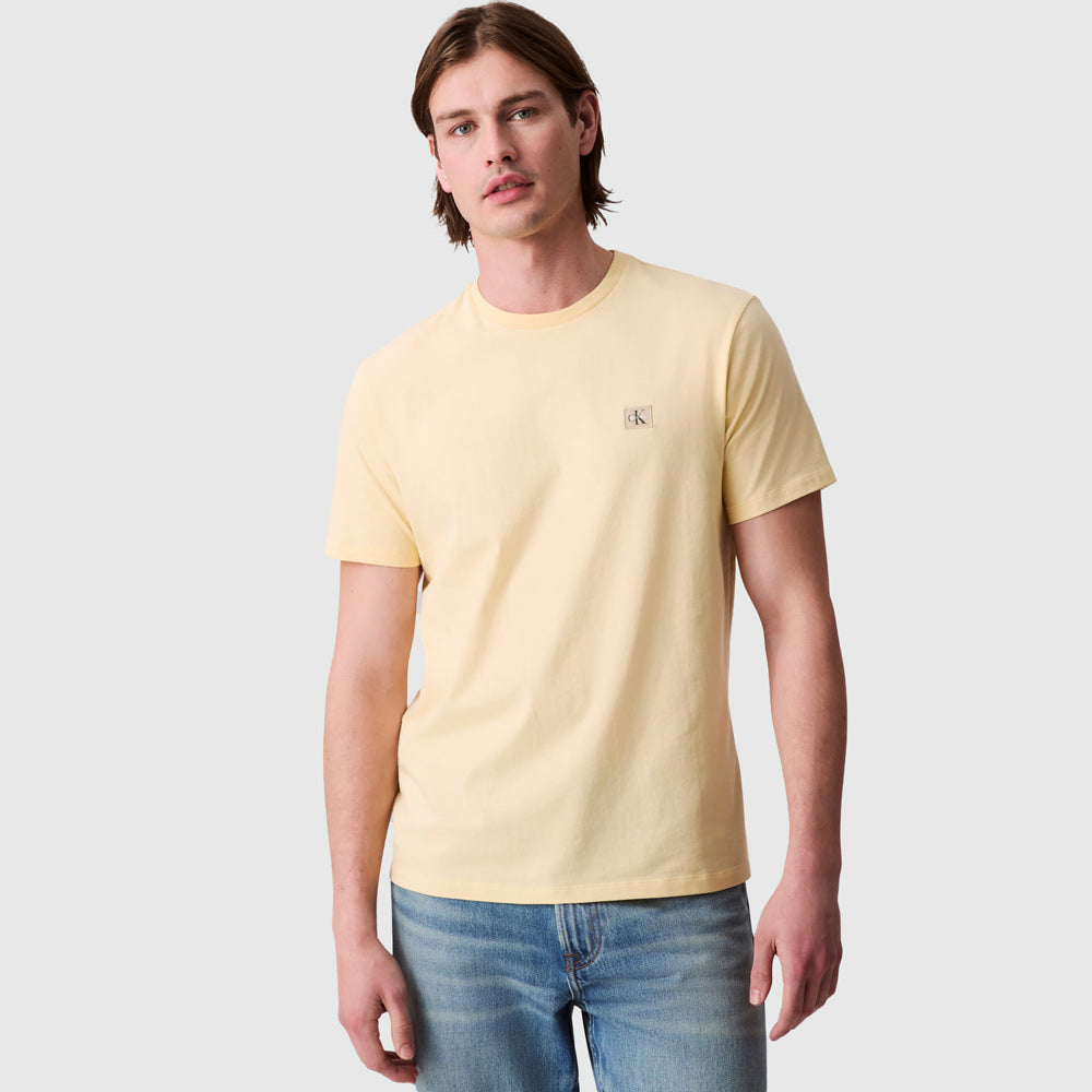 Calvin Klein Badge Jersey Classic T-Shirt - Yellow |ThirdBaseUrban