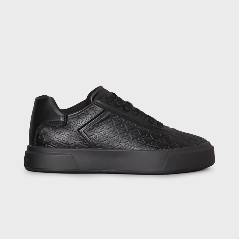 Basket Cup Lace Up Sneakers - Black