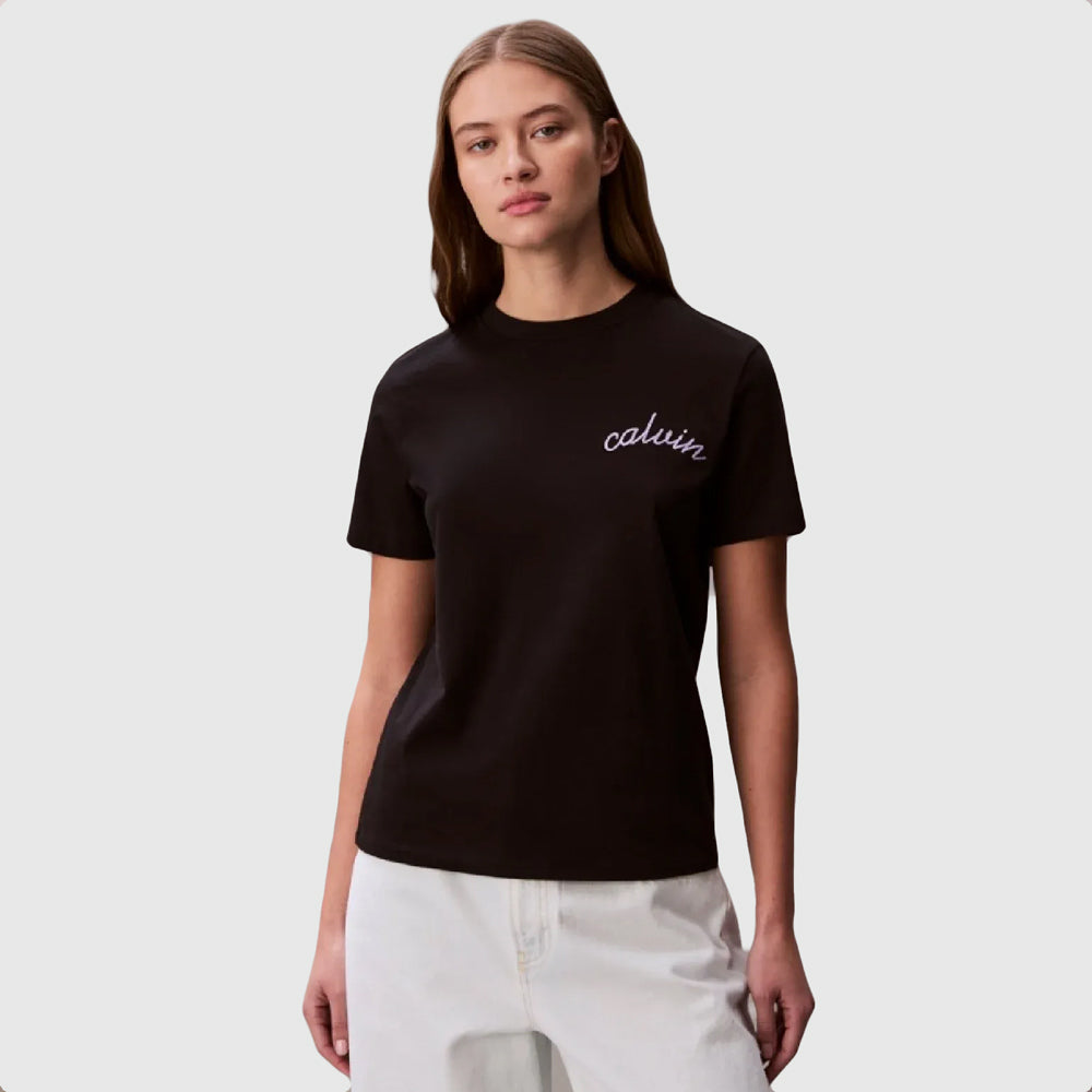 Calvin Klein Embroidery Classic T-Shirt - Black |ThirdBaseUrban