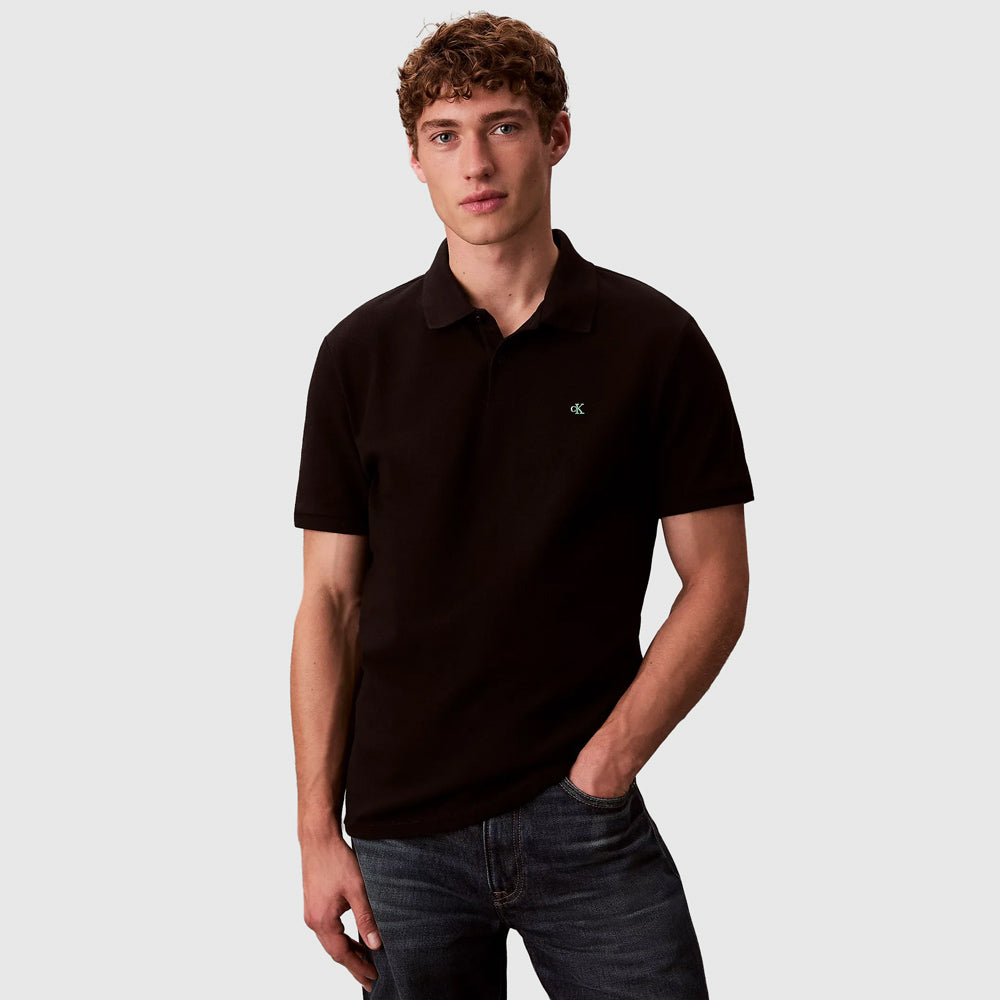Calvin Klein Casual Pique Golfer - Black |ThirdBaseUrban