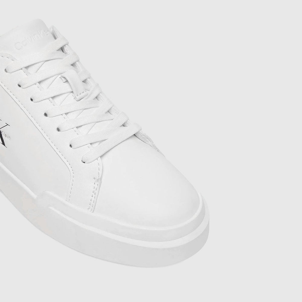 Leather Chunky Cupsole - White / Black