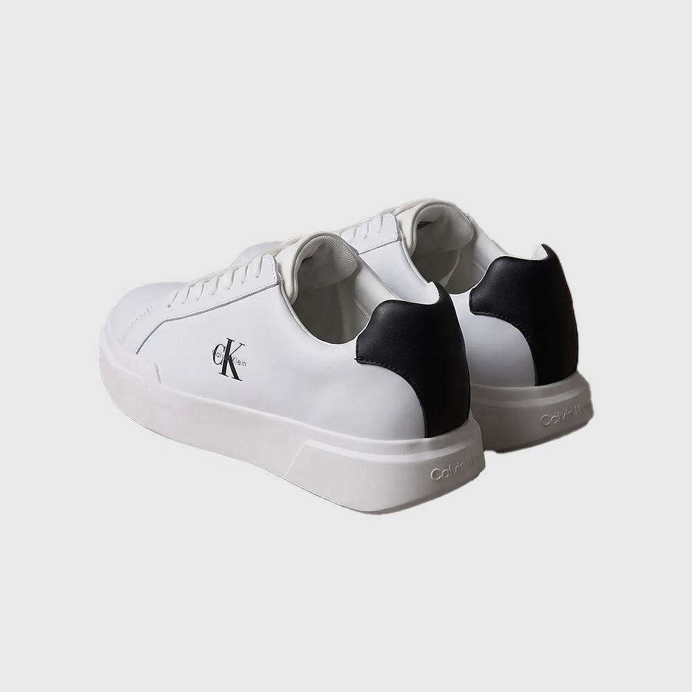 Leather Chunky Cupsole - White / Black