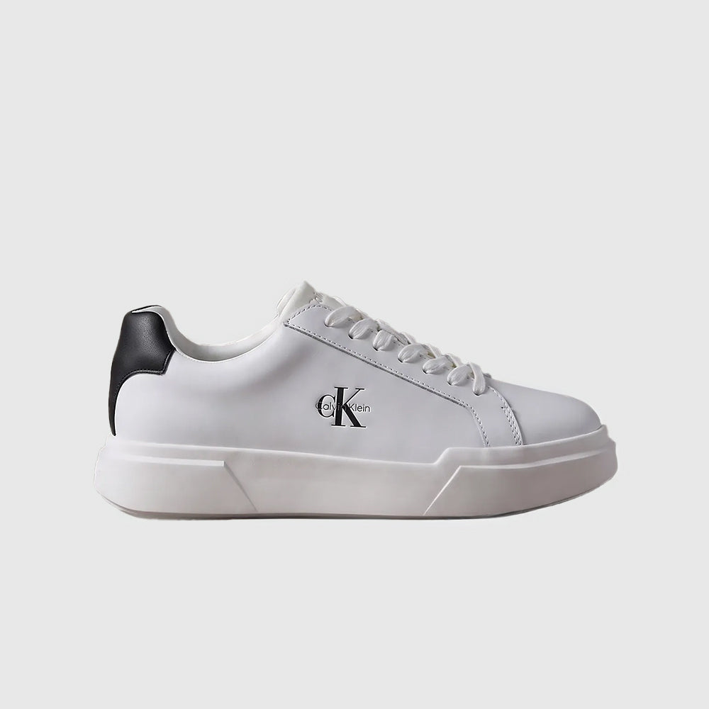 Leather Chunky Cupsole - White / Black