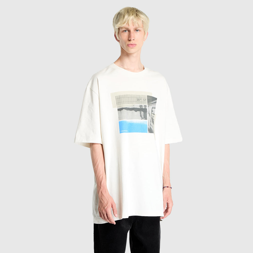 Calvin Klein City Poster Street T-Shirt - Offwhite |ThirdBaseUrban