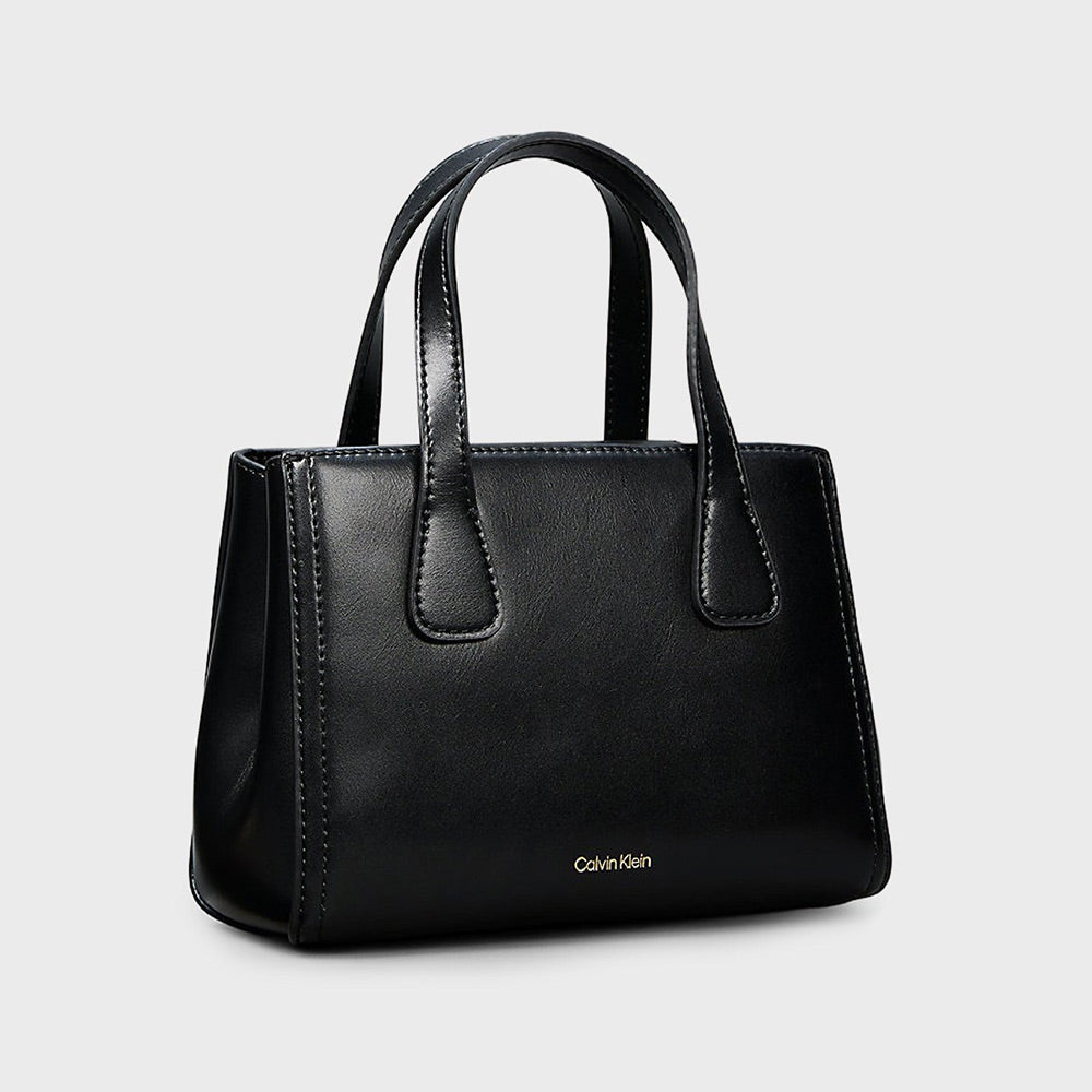 Ck Mini Tote Crossbody - Black