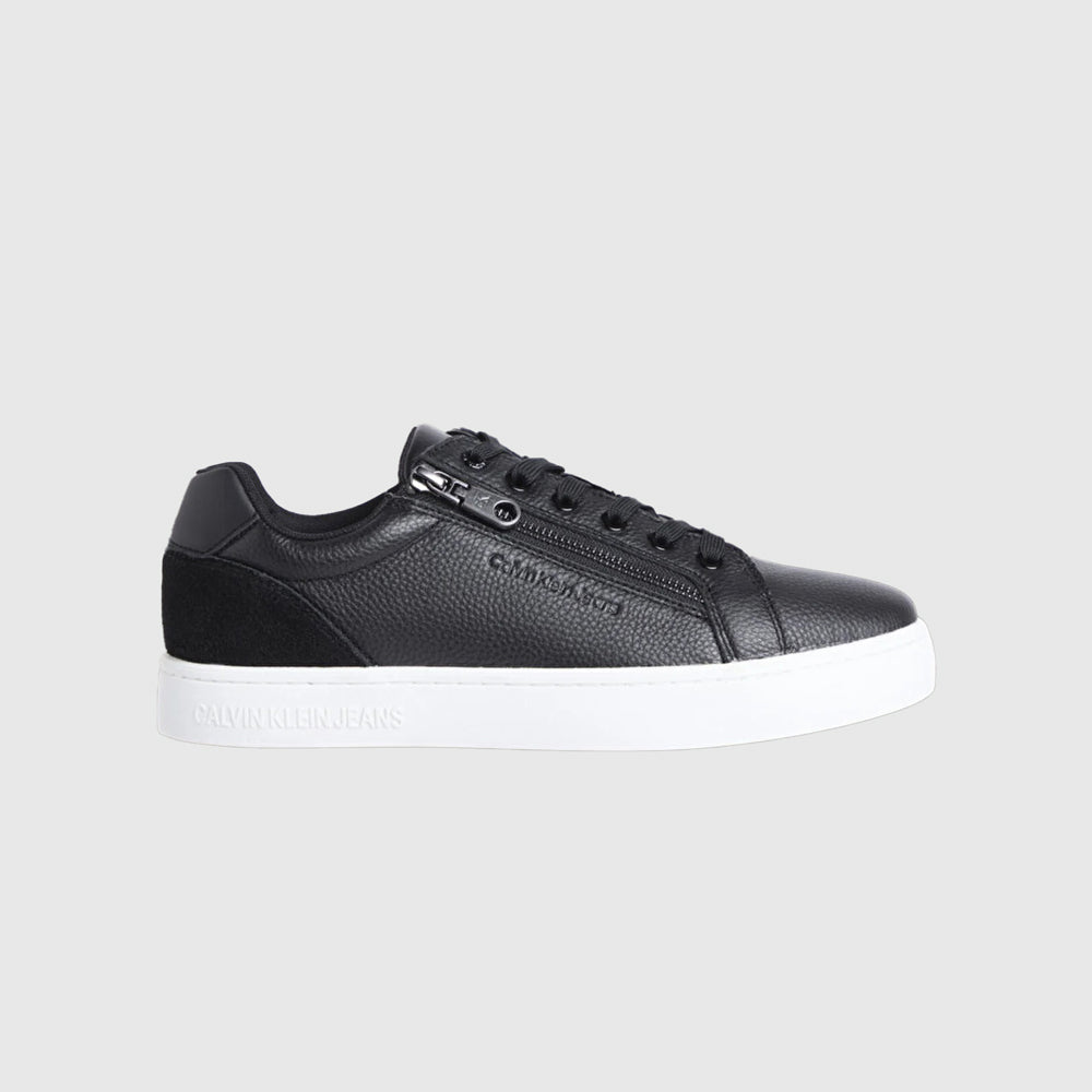 Calvin Klein Classic Zip Low Sneaker - Black / White |ThirdBaseUrban