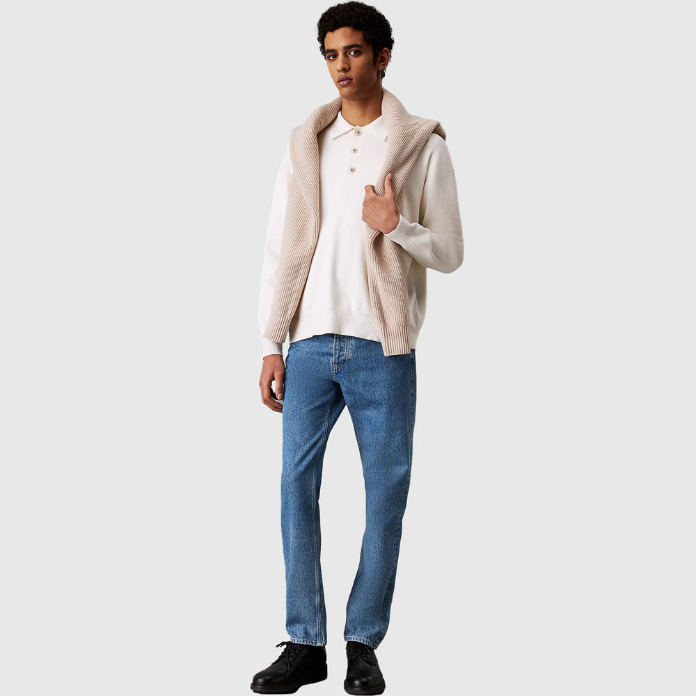 Cotton Golfer Sweater - Ivory