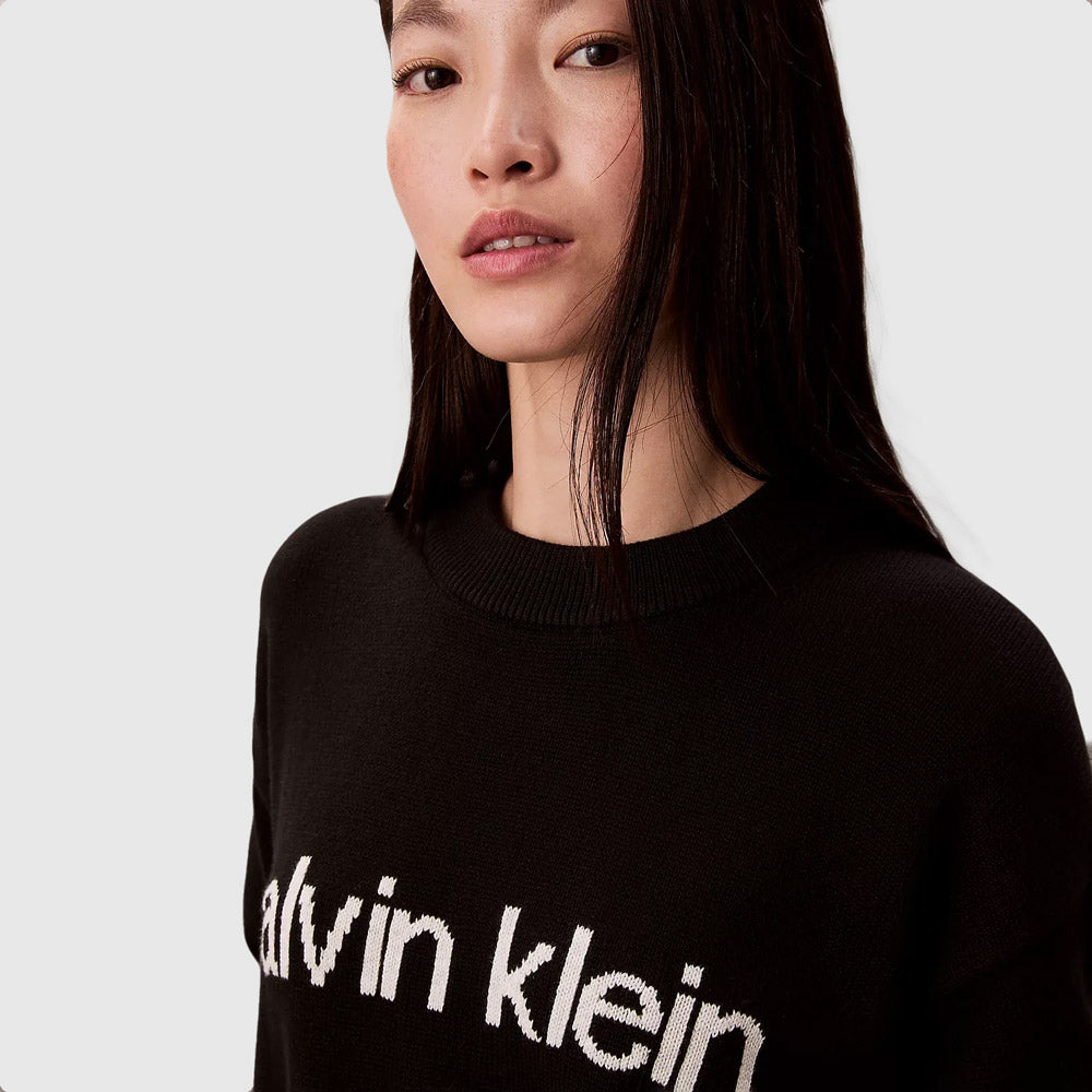 Cotton Graphic Pullover - Black