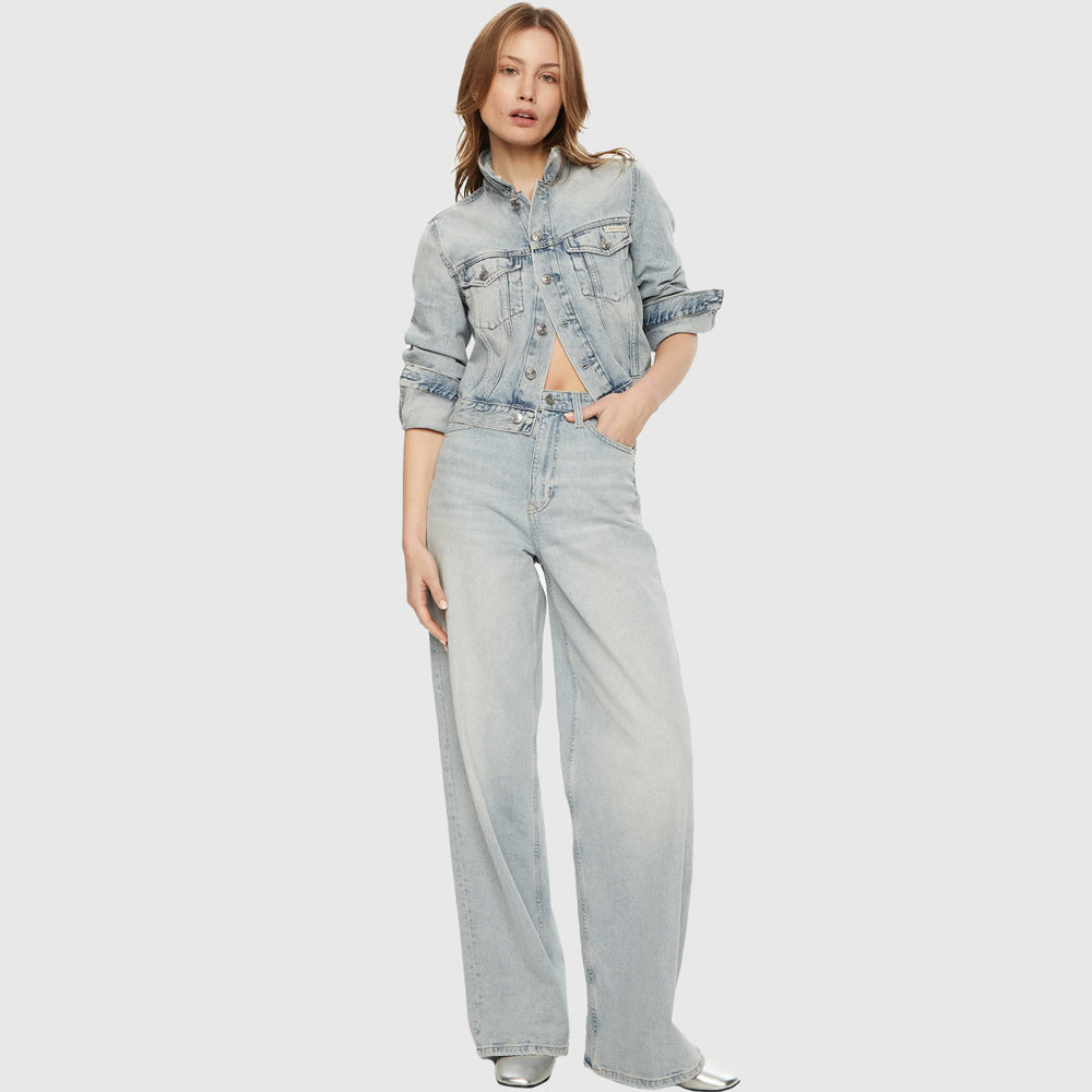 Cropped 90'S Denim Jacket - Denim Light