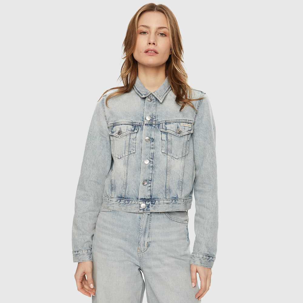 Calvin Klein Cropped 90'S Denim Jacket - Denim Light |ThirdBaseUrban