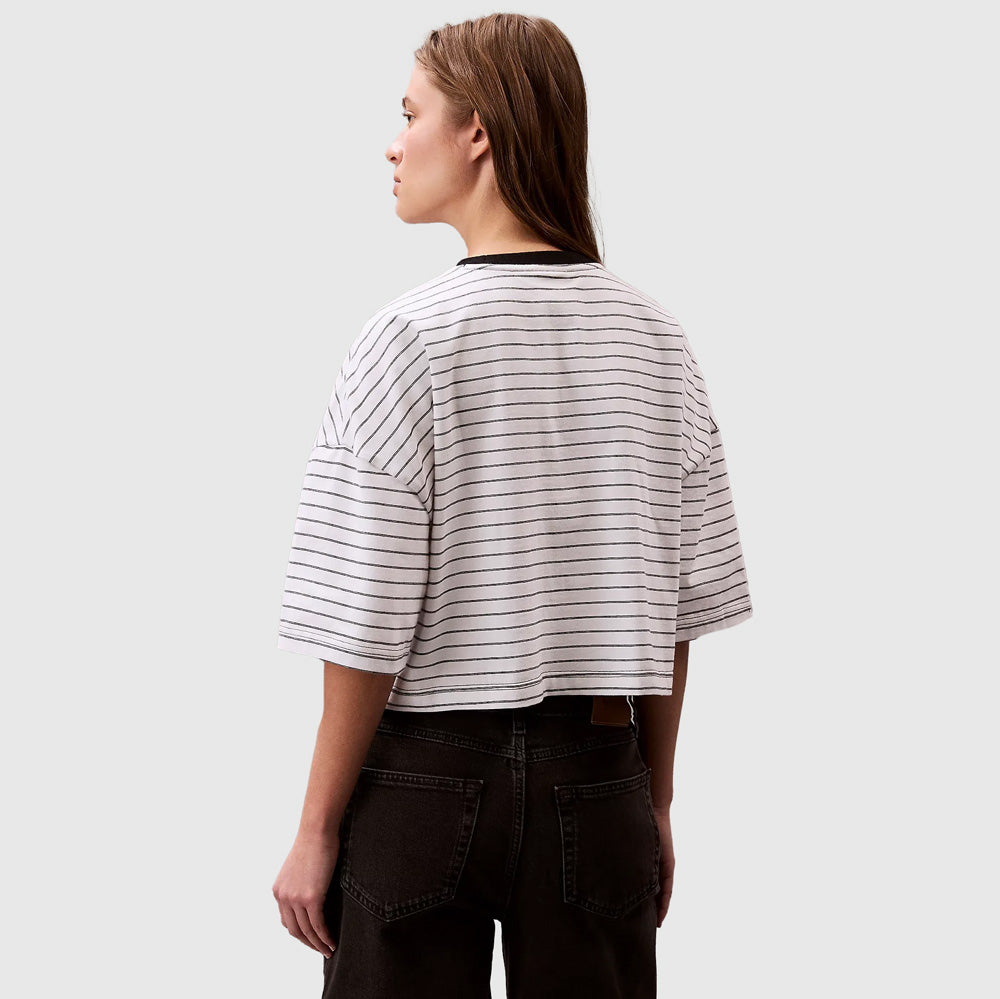 Cropped Boxy T-Shirt - Stripe