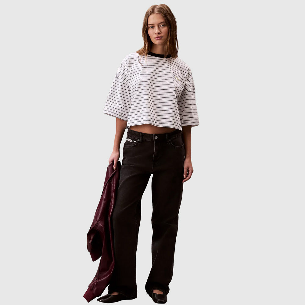 Cropped Boxy T-Shirt - Stripe