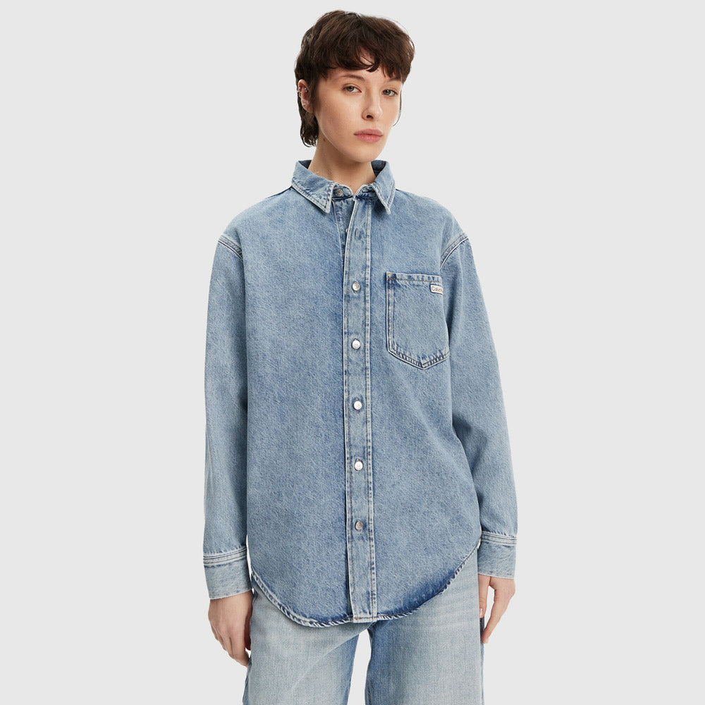 Calvin Klein Dad Denim Shirt - Denim Light |ThirdBaseUrban