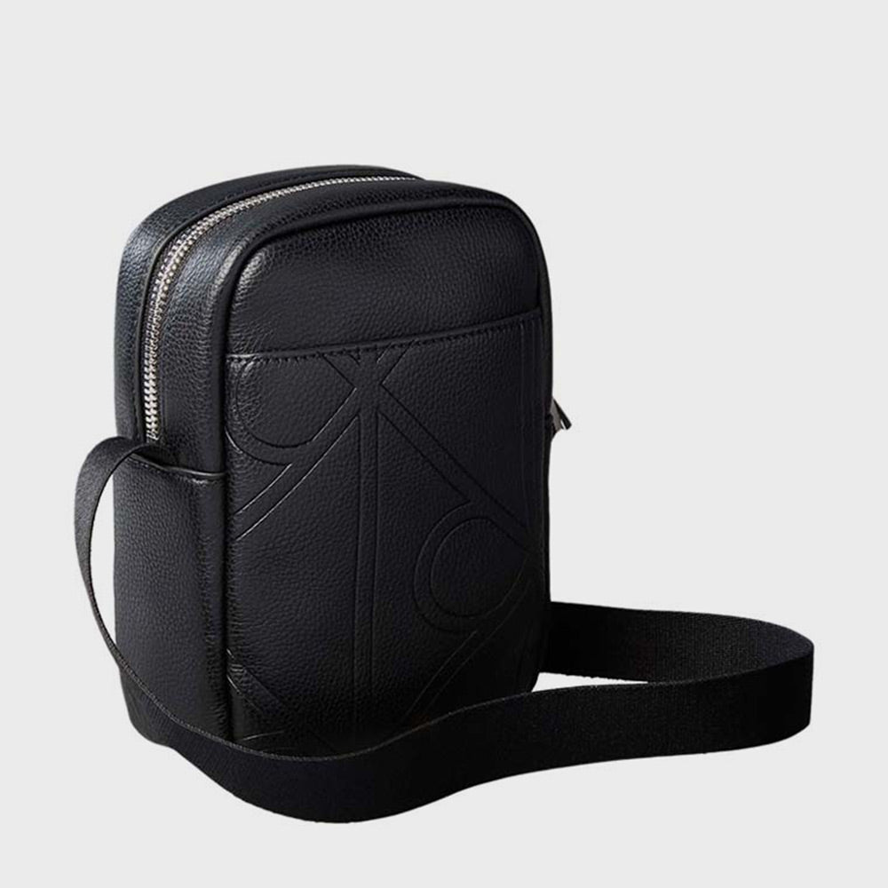 Emblem Emboss Slim Reporter Bag - Black
