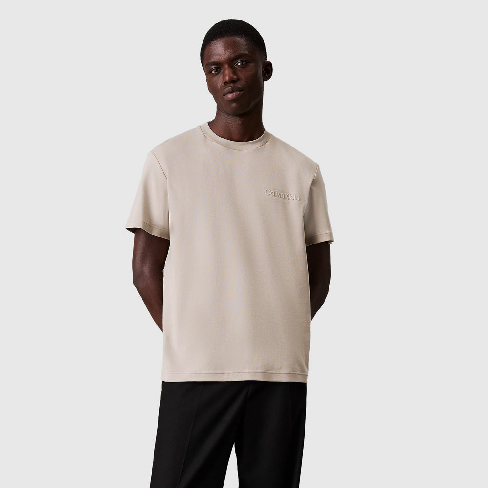 Calvin Klein Embossed Logo T-Shirt - Khaki |ThirdBaseUrban