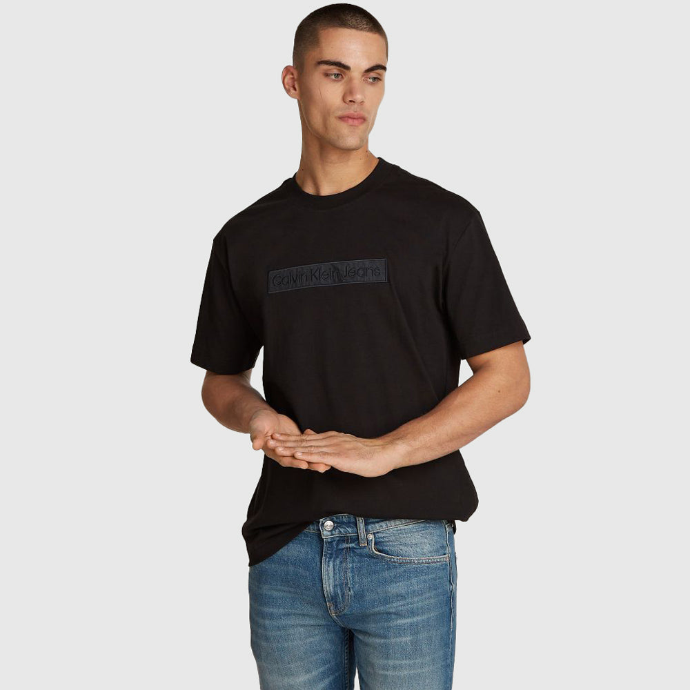 Calvin Klein Embroidered Box T-Shirt - Black |ThirdBaseUrban