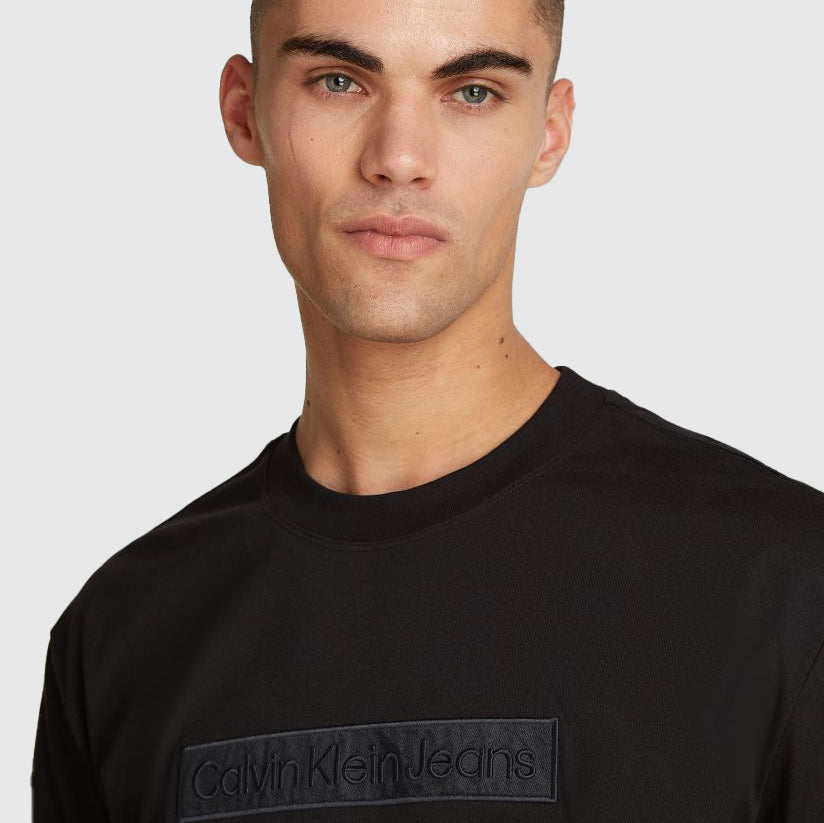 Embroidered Box T-Shirt - Black