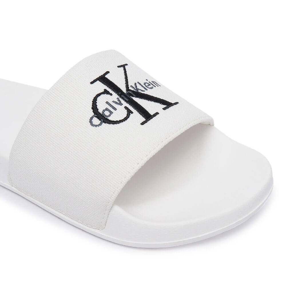 Canvas Contoured Slides - White