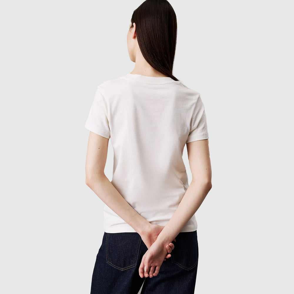 Calvin Klein Gradient Ck Slim T-Shirt - Ivory